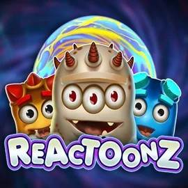 Reactoonz slot logo by Play'n GO at Robocat Casino